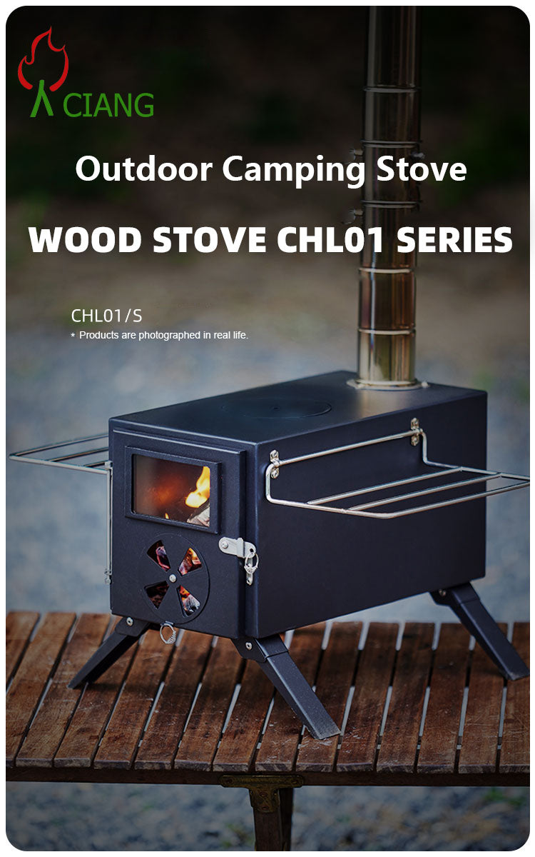 Steel wood-burning camping stove CHL01