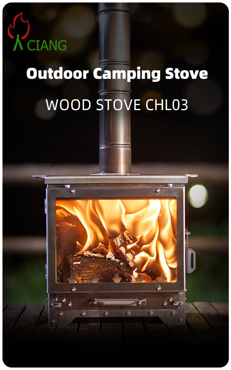 Stainless steel wood-burning camping stove CHL03/M
