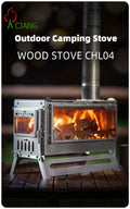 Stainless steel wood-burning camping stove CHL04/L