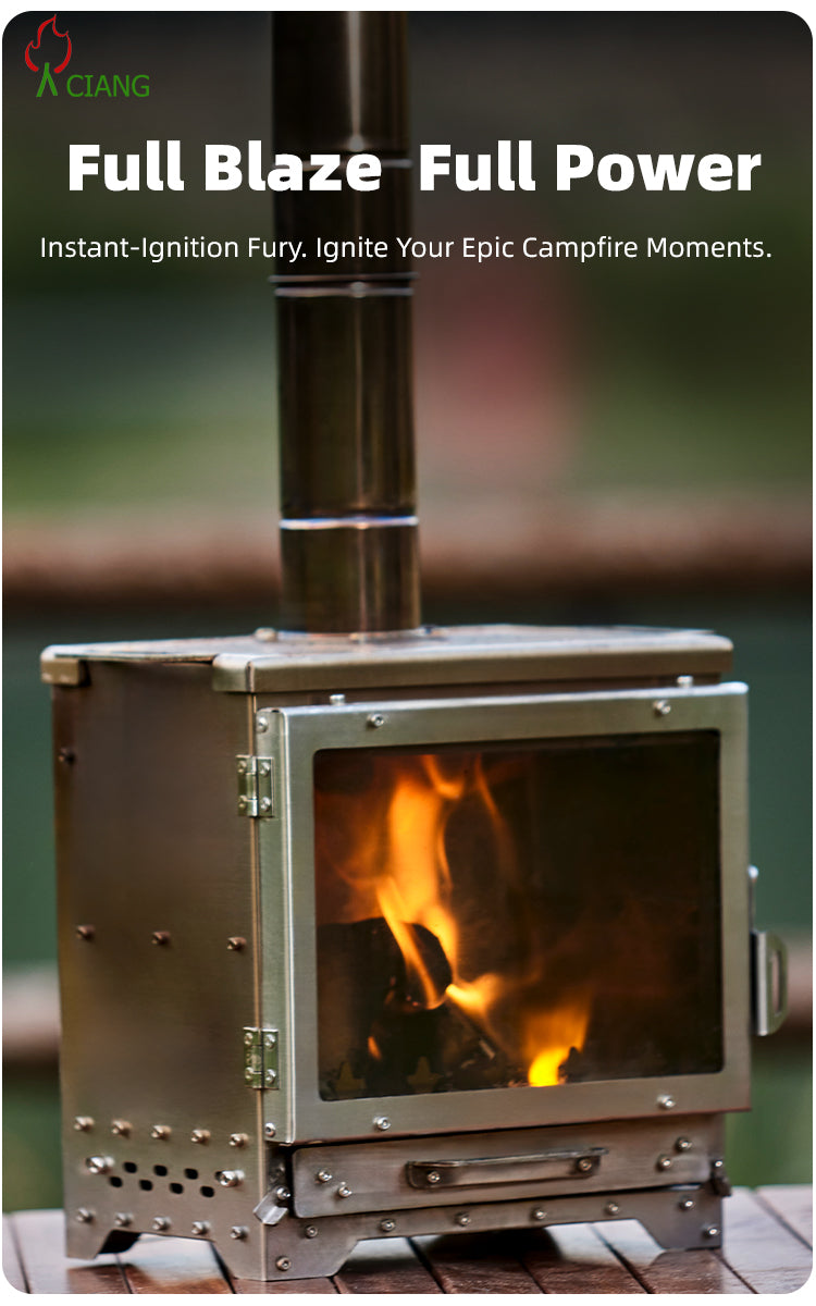 Stainless steel wood-burning camping stove CHL03/S