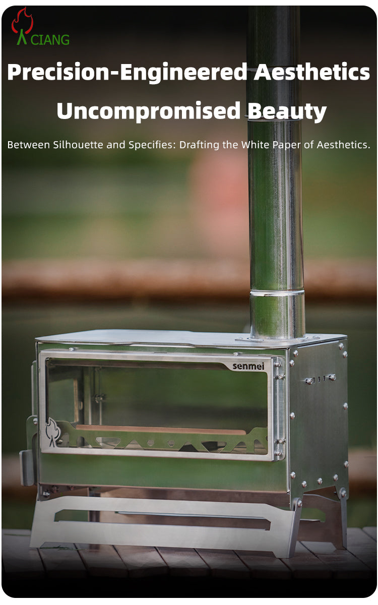 Stainless steel wood-burning camping stove CHL04/M