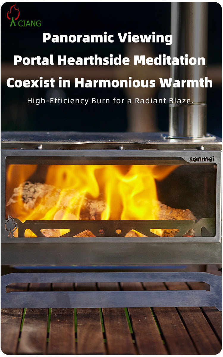 Stainless steel wood-burning camping stove CHL04/M