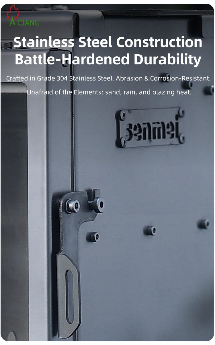 Stainless steel wood-burning camping stove CHL03/S