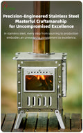 Stainless steel wood-burning camping stove CHL04/S